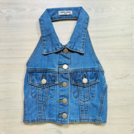 Denim halter top