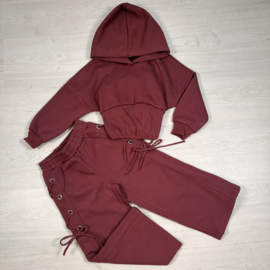 Your Lace Up Corset Set - bordeaux
