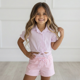 Pink Stripe Girls Set