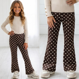 Velvet Hearts Flared Pants - bruin