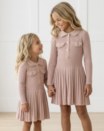 Classy Collar Dress - taupe