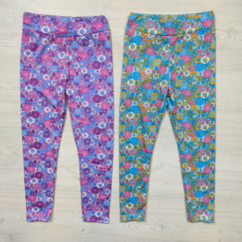 Floral legging - paars of blauw