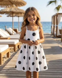 Summer spot dress - wit