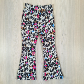 Multicolor leopard flair pants
