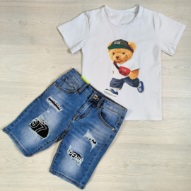Boys blue denim shorts