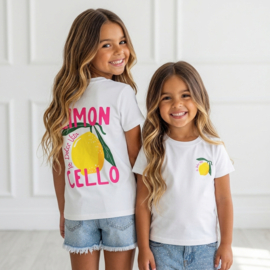 Girls Lemon Graphic T-Shirt - wit