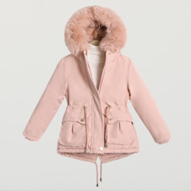 Mini winter parka - lichtroze