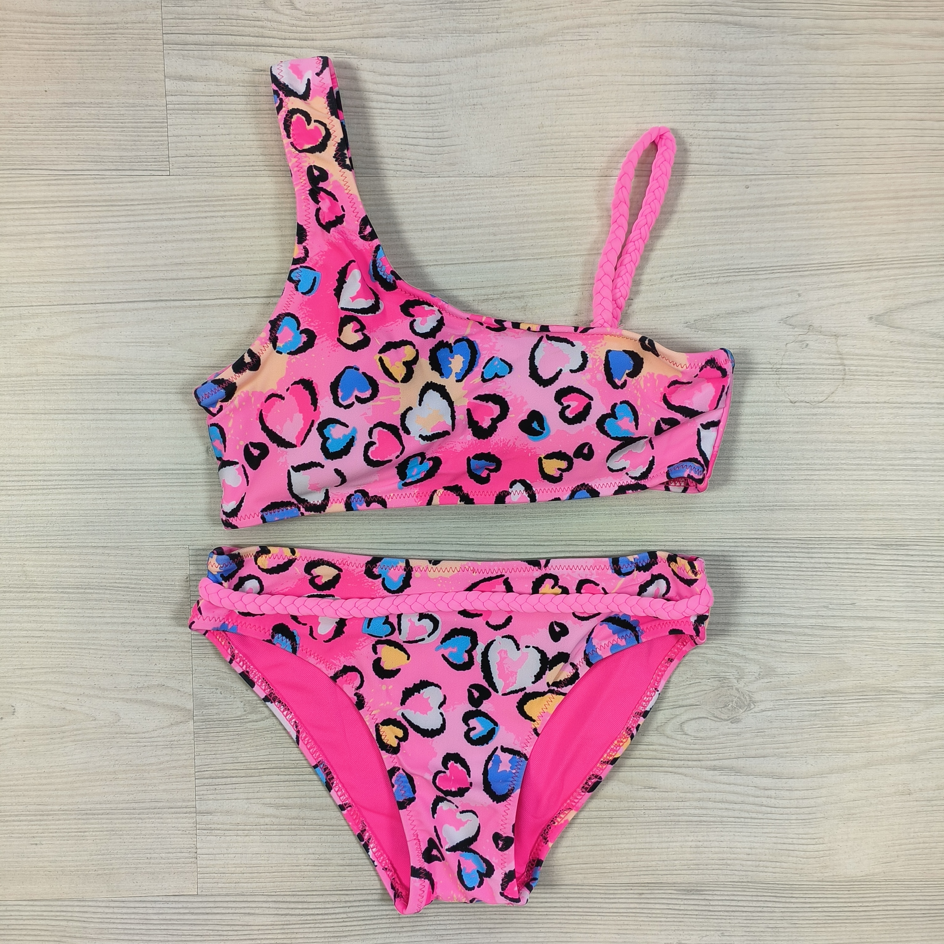 Colored hearts bikini