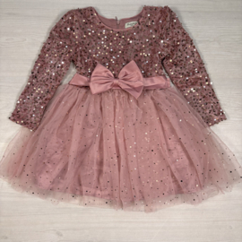 Shimmer Bow Dress - roze (verzenddatum 25 sep)