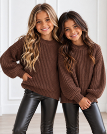 Cozy Balloon Knit Sweater - bruin (verzenddatum 9 okt)