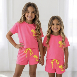 Neon Palm Summer Set - roze