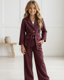 Boss Babe Blazer Set - bordeaux
