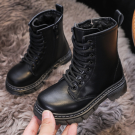 Black matte boots