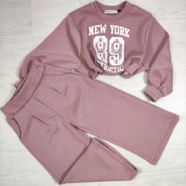 New York 89 Wide Leg Set - roze