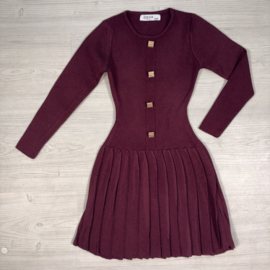 Golden Button Knit Dress - prum