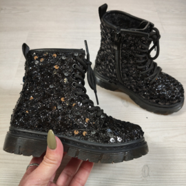 Glitter Glam Boots - zwart