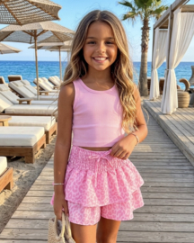Leopard Dreams Skort Set - roze
