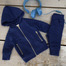 Little biker boy set - donkerblauw