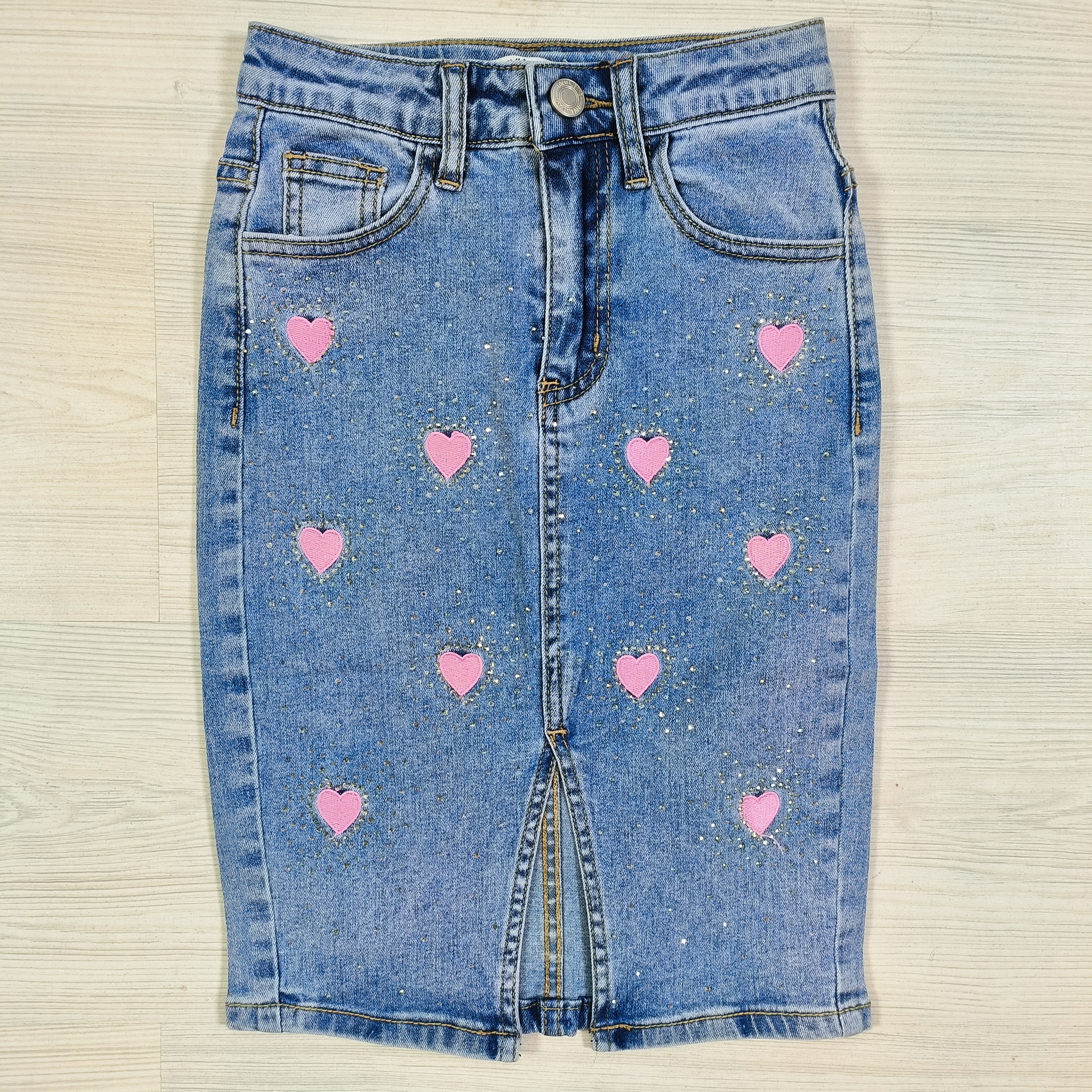 Denim hearts skirt