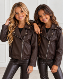 Tough girl biker jacket - bruin