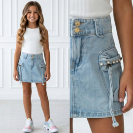 Sparkle Pocket Denim Skirt