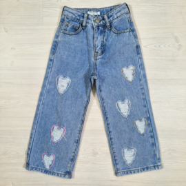 Distressed heart jeans