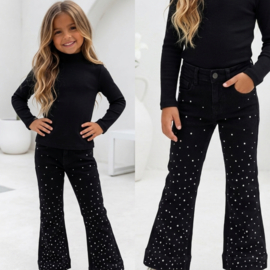 Diamond Flared Jeans - zwart