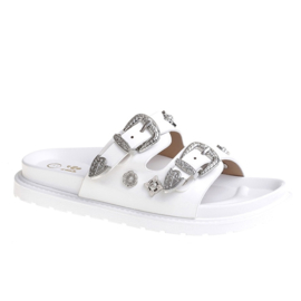 White belted slippers