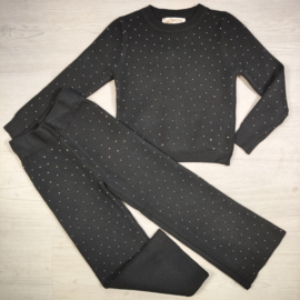 Shine All Day Knitted Set - zwart