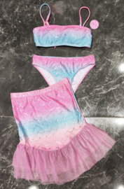 Mermaid Magic Tule Skirt Set - blauw
