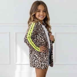 Bold Leopard Stripe Blazer - geel