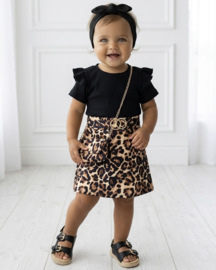Little Leopard Luxe Dress - zwart