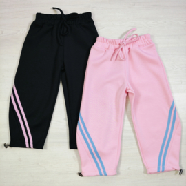 Sporty Stripe Joggers - zwart