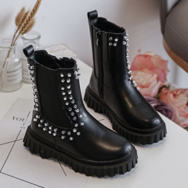 Studded boots - Zwart
