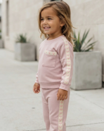 Tiny Hearts wide leg Set - roze (verzenddatum 9 okt)