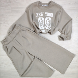 New York 89 Wide Leg Set - beige