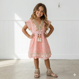 Sunny Tassle Dress - roze