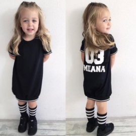 Baseball dress shortsleeves (gepersonaliseerd) - Black