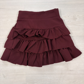 New Ruffle Layer Skort - bordeaux