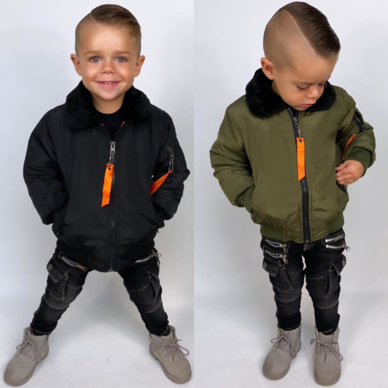 Some orange some fur bomber | Jassen & Vestjes | Hippe Beebjes Some orange some fur bomber | Jassen & Vestjes | Hippe Beebjes