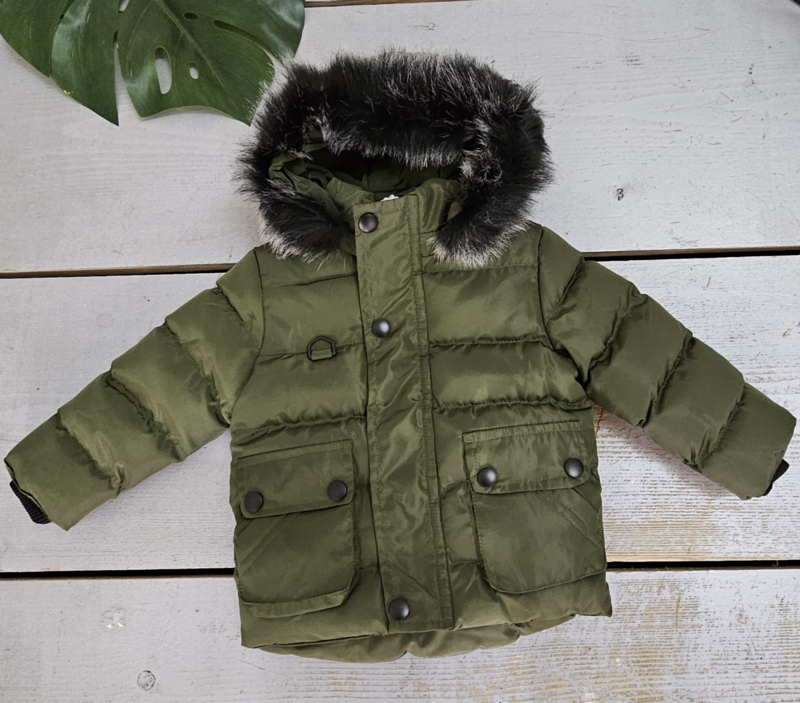 Boys winter jacket -groen