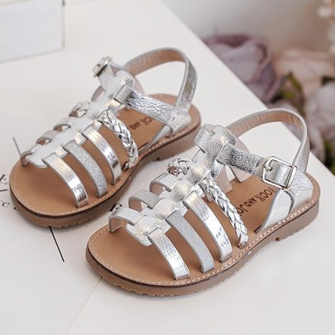 dwaas kristal slank Shine on Sandals - silver (Maat: 20) | Meisjes Slippers & Sandalen | Hippe  Beebjes