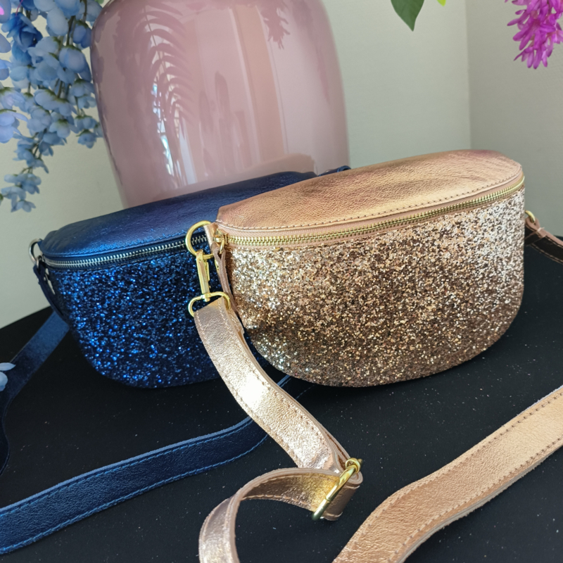 Ultimate shiny fanny pack Blue or Gold