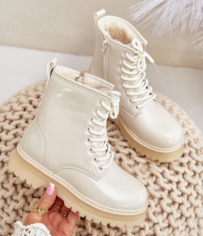 Shiny platform boots beige verzenddatum 3 dec
