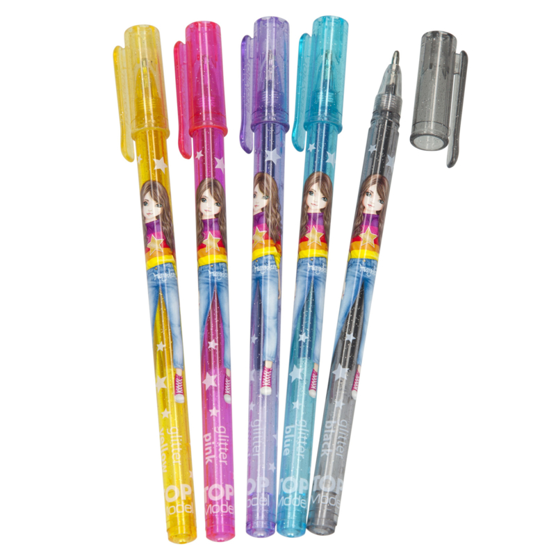 Overleving Regeneratief Voorbijgaand TOPModel Glitter Roller Gel Pen 5 Pack | Kleurpotloden , pennen & stiften |  Hippe Beebjes