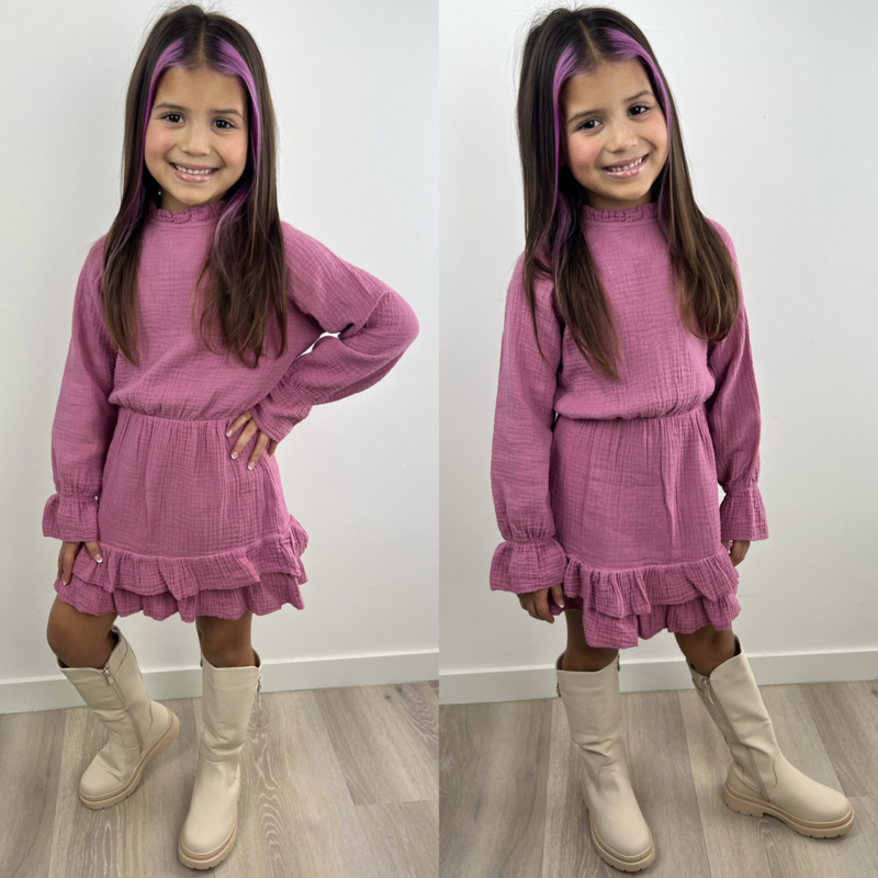 Pink mousseline dress