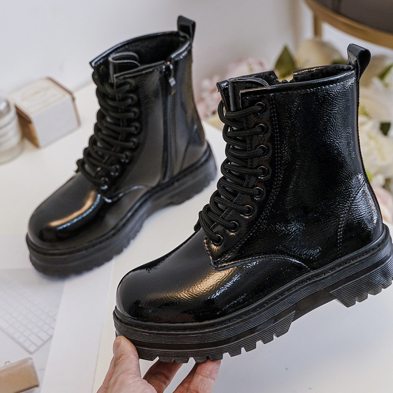 Shiny platform boots best sale