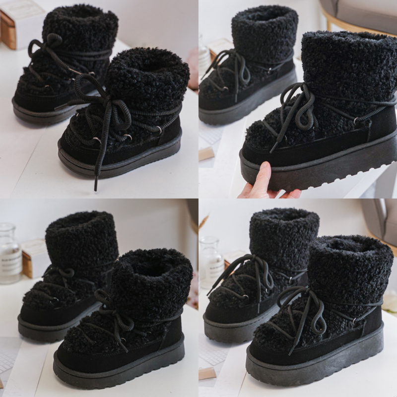 Teddy winter boots zwart Twinning Maat 35 Meisjes Boots Hippe Beebjes
