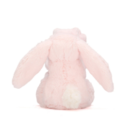 Knuffeldoekje konijn "Jellycat" licht roos + 1 naam geborduurd