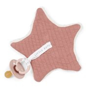 Speendoekje "Little Dutch" ster, Pink blush, met of zonder naam geborduurd